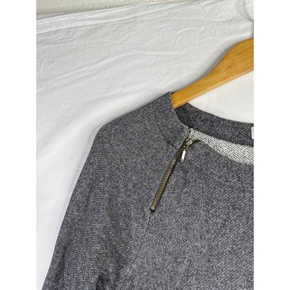 Loft Zipper Detail Long Sleeve Tunic size Small  Gray - Picture 4 of 8